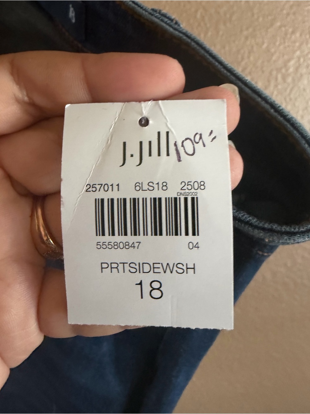 J. Jill Women’s High Rise Straight Leg Jeans Portside Wash Size 18 NWT - Picture 15 of 16